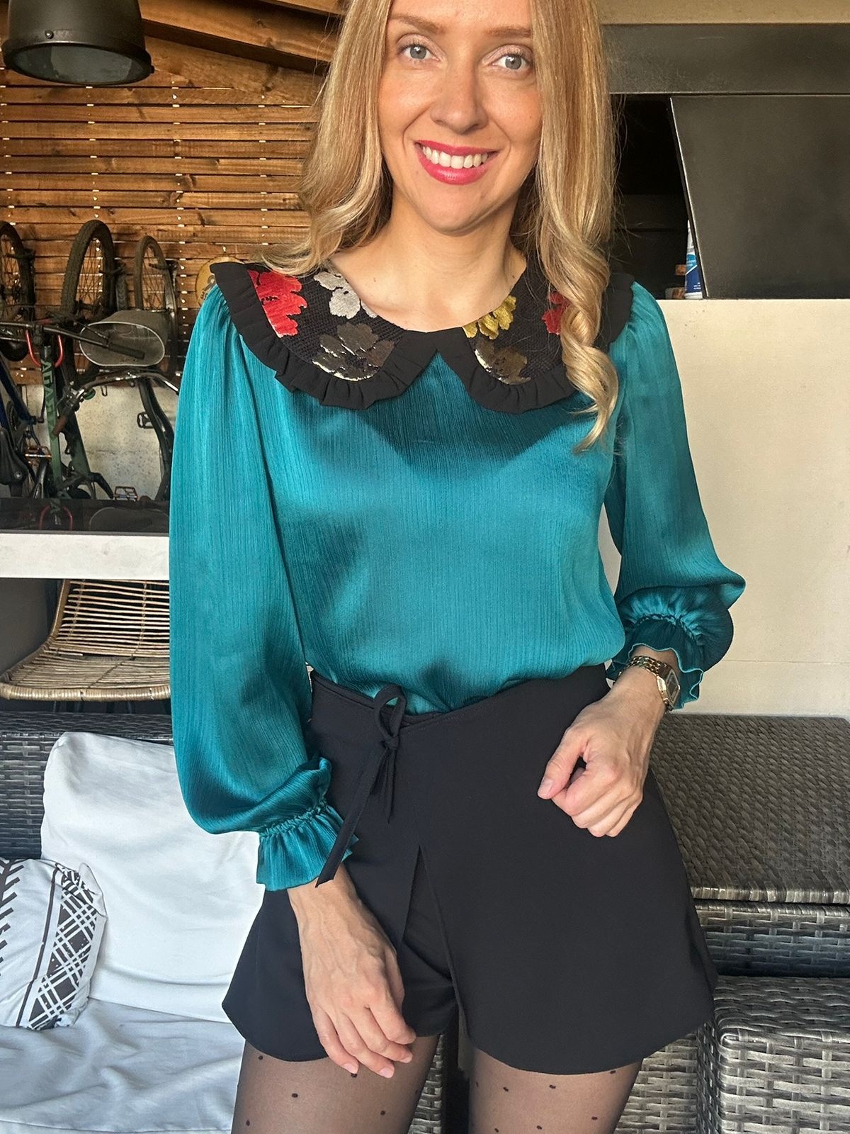 Blusa Rosario cuellos estampados