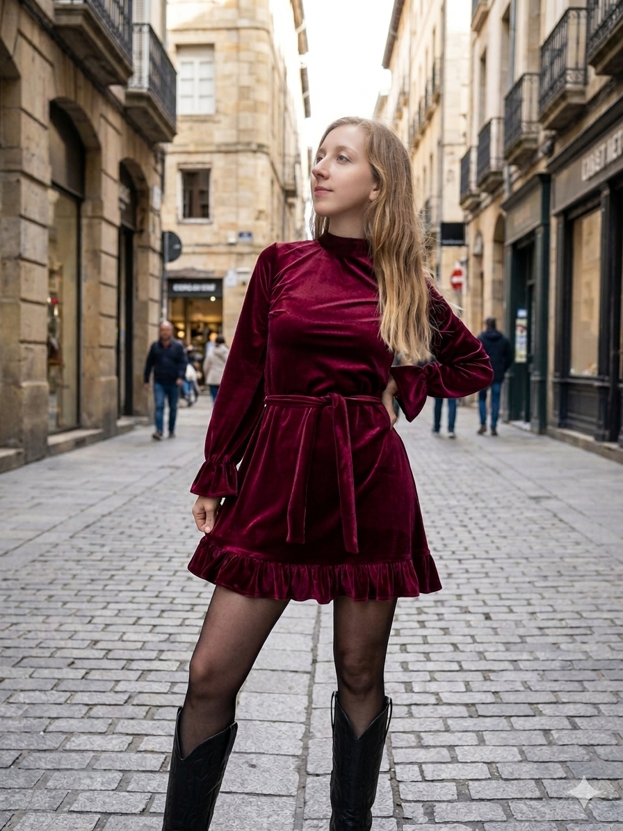 Vestido Julieta Burdeo