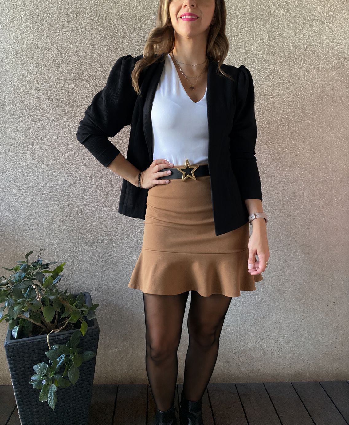 Falda Pilar camel